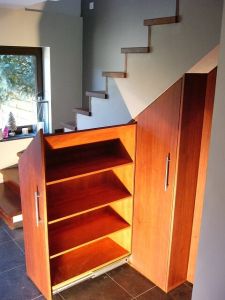 rangements ouverts sous escalier en plaquage merbeau rangements ouverts sous escalier en plaquage merbeau