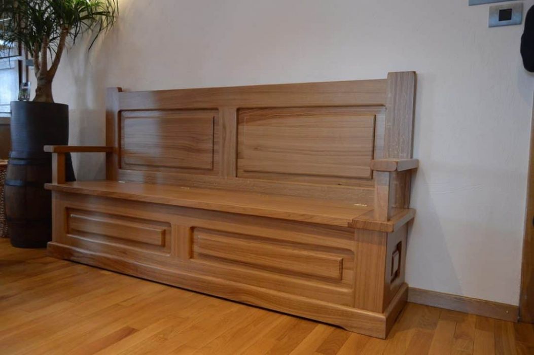 banc coffre en chêne vernis banc coffre en chêne vernis