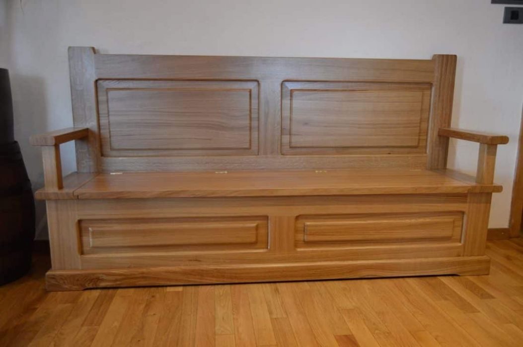 banc coffre en chêne vernis banc coffre en chêne vernis